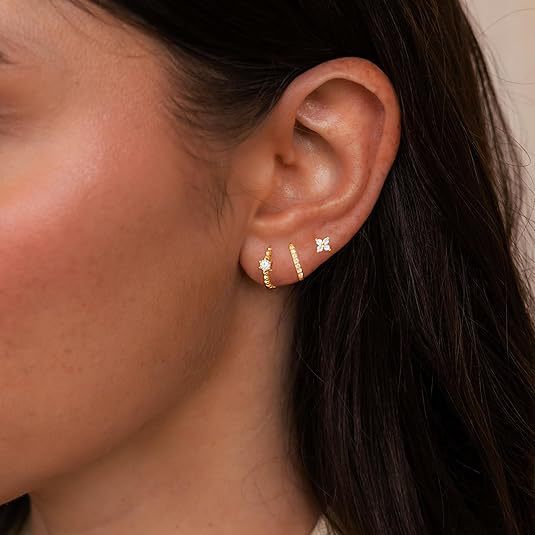 örhängen med gnistrande zirkoner