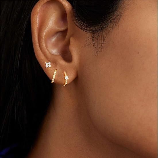 örhängen med gnistrande zirkoner