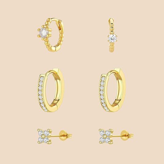 örhängen med gnistrande zirkoner